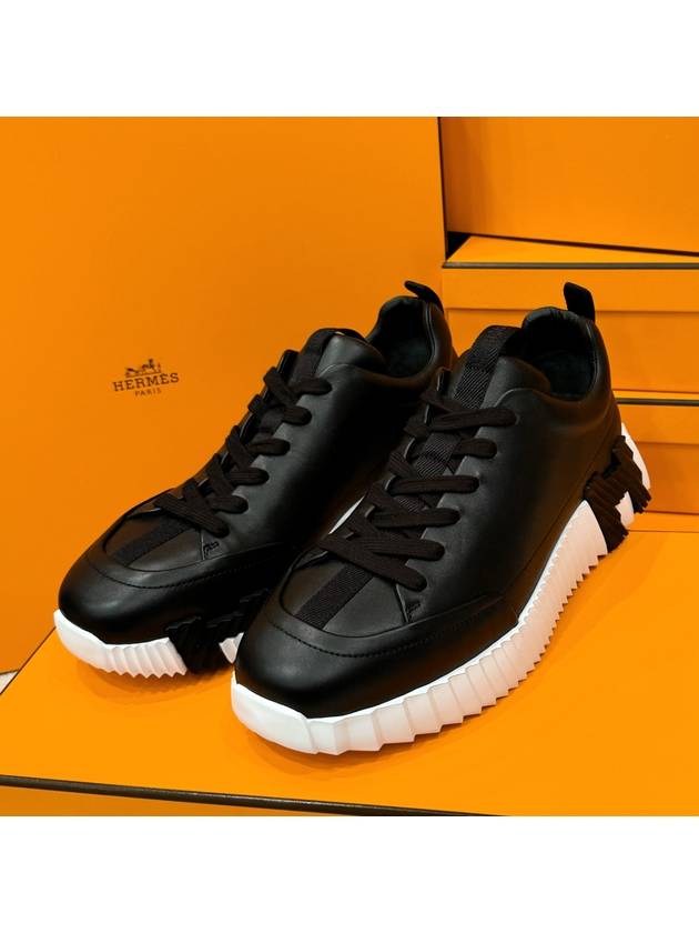 Men s Jump Sneakers Calfskin Black H - HERMES - BALAAN 7