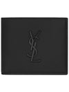 Cassandre  Leather Half Wallet Black - SAINT LAURENT - BALAAN 2