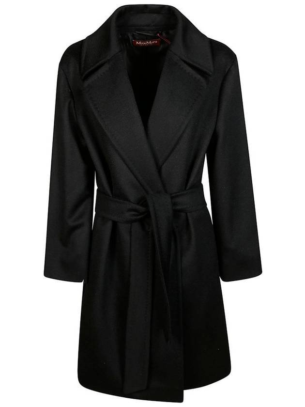 Tigre Wool Robe Single Coat Black - MAX MARA - BALAAN 1