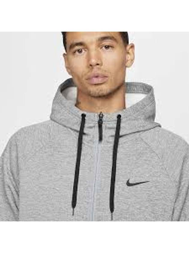 Full Zip-Up Fitness Hooded Jacket Grey - NIKE - BALAAN 7