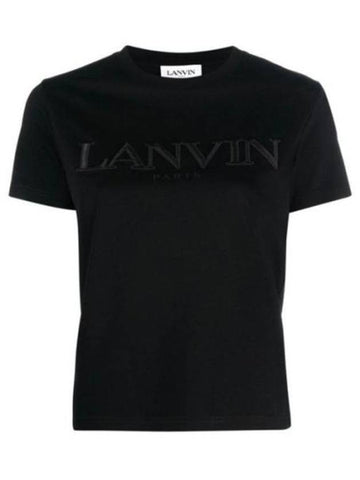 Short Sleeve T Shirt RWTS0030J208 10 Black - LANVIN - BALAAN 1