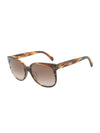 Eyewear Logo Round Acetate Sunglasses Havana - CELINE - BALAAN 1