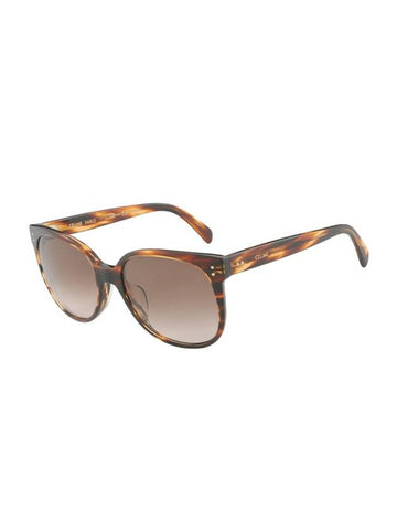 Eyewear Logo Round Acetate Sunglasses Havana - CELINE - BALAAN 1