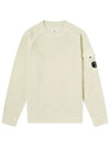 Men's Fleece Lens Pocket Sweatshirt Ivory - CP COMPANY - BALAAN 3