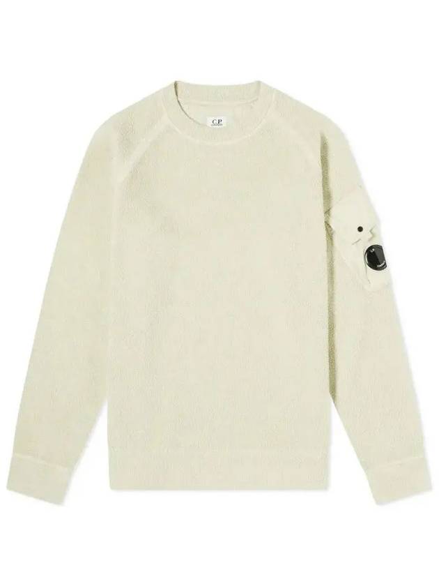 Men's Fleece Lens Pocket Sweatshirt Ivory - CP COMPANY - BALAAN 3