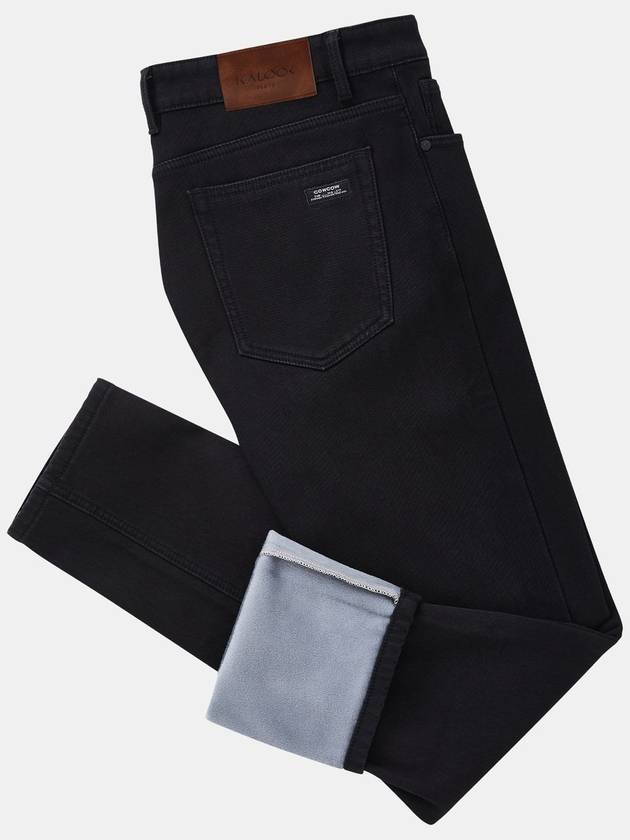 IKALOOK Men s Regular Fit Brushed Span Black Jeans BJN112 - IKALOOOK - BALAAN 1