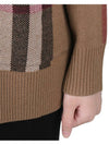 Check Wool Cashmere Cardigan Brown - BURBERRY - BALAAN 8