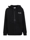 Logo Zip-Up Hoodie Black - GANNI - BALAAN 2