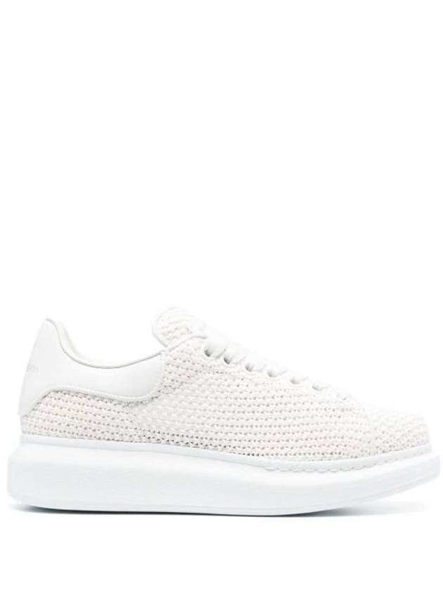 Round Toe Knitted Low Top Sneakers White - ALEXANDER MCQUEEN - BALAAN 2