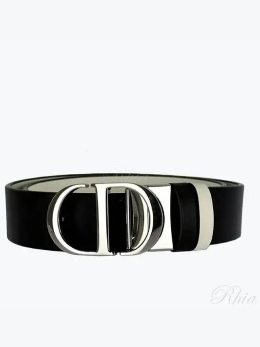 30 Montaigne Reversible Belt White Black - DIOR - BALAAN 2