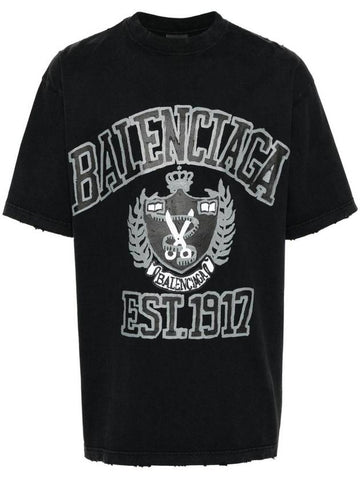 DIY College Medium Fit Short Sleeve T-Shirt Black - BALENCIAGA - BALAAN 1