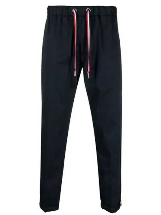 Three stripe strap zip up jogger pants navy men s 2A00041 57448 781 - MONCLER - BALAAN 1