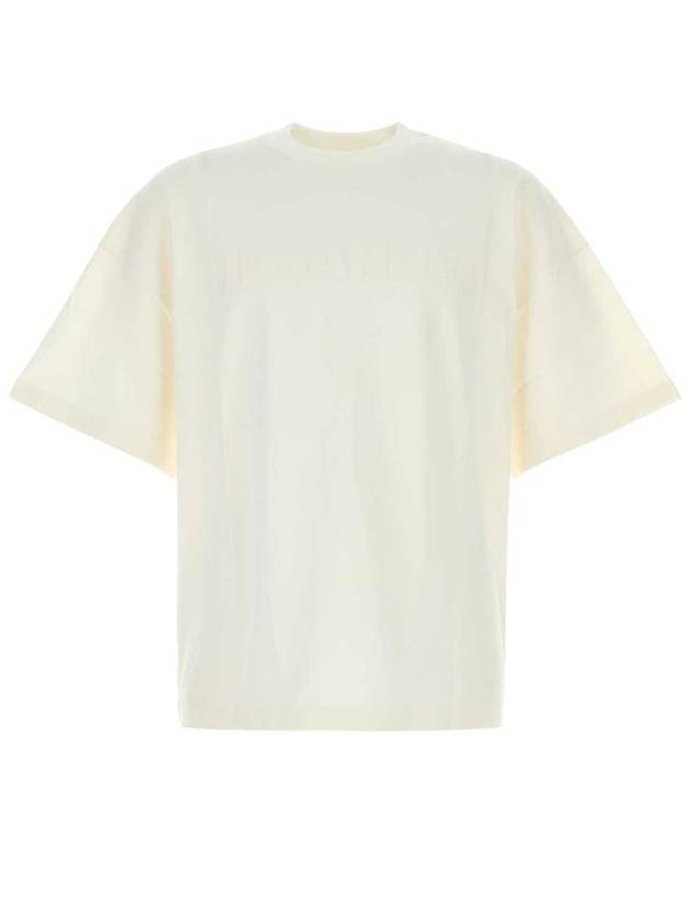 Logo Print Short Sleeve T-Shirt White - JIL SANDER - BALAAN 2