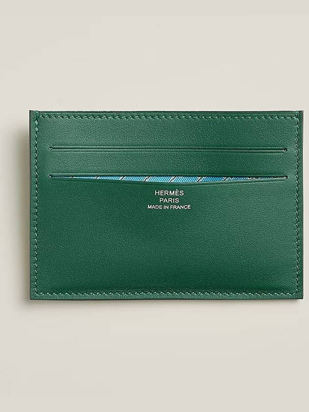 Citizen Twill Swift Calfskin Card Wallet Holder Vertigo Green H086495CAAB - HERMES - BALAAN 3