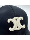 Cotton Triomphe Baseball Cap Black 2AUT6969P - CELINE - BALAAN 7