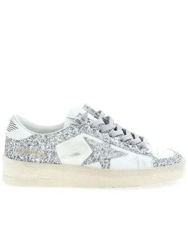 Stardan Glitter Low Top Sneakers Silver - GOLDEN GOOSE - BALAAN 1