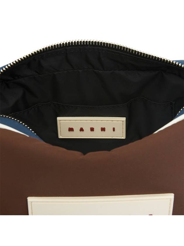 Logo Patch Zipper Cross Bag Brown - MARNI - BALAAN 10