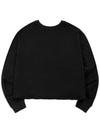 Teach Peace Semi Crop Graphic Sweatshirt Black - ULKIN - BALAAN 3