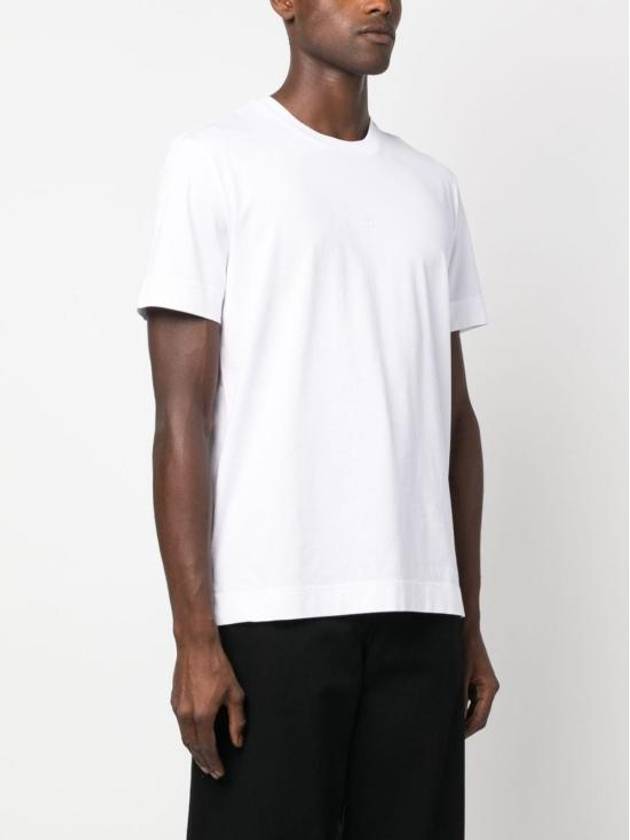 Embroidered 4G Logo Cotton Short Sleeve T-shirt White - GIVENCHY - BALAAN 6