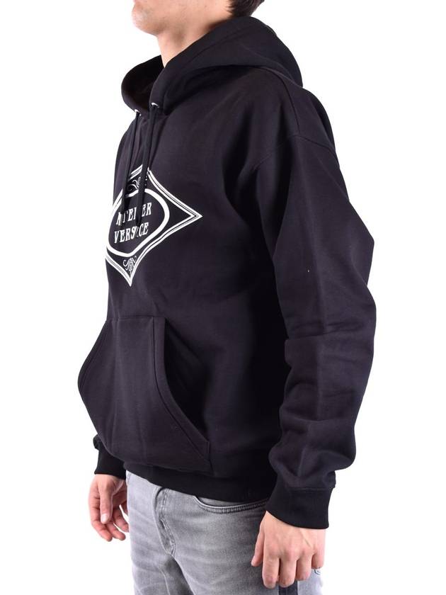 logo hoodie black - VERSACE - BALAAN 4