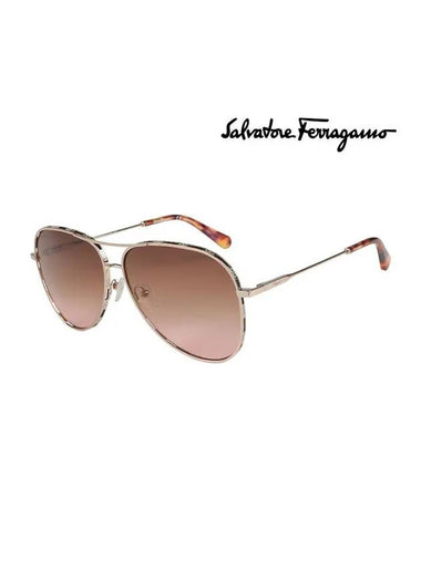 Eyewear Gradient Pilot Sunglasses Brown - SALVATORE FERRAGAMO - BALAAN 1