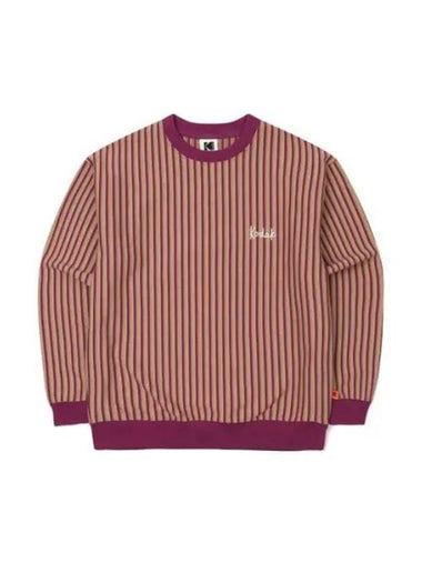 KODAK Apparel Stereo Stripe Jacquard Sweatshirt PURPLE - KODO - BALAAN 1