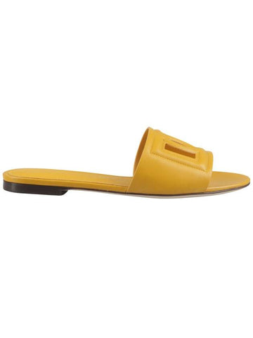 embossed logo slippers yellow - DOLCE&GABBANA - BALAAN 1