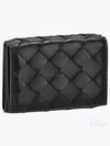 Intrecciato Continental Leather Half Wallet Black - BOTTEGA VENETA - BALAAN 2