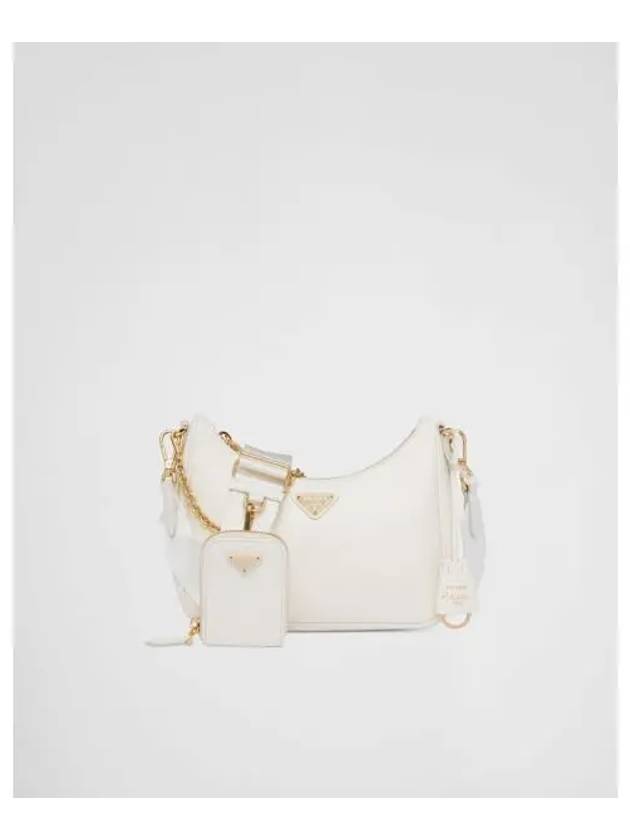 Re-Edition 2005 Saffiano Leather Cross Bag White - PRADA - BALAAN 2