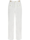 Gourmettes Cotton Straight Pants White - CELINE - BALAAN 3