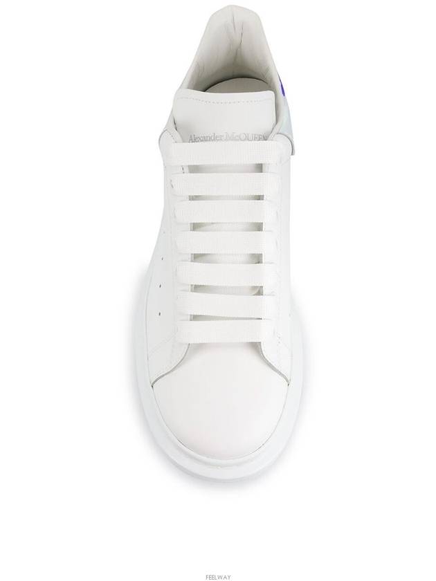 Oversized Smooth Calf Leather Sneakers White Shock Pink - ALEXANDER MCQUEEN - BALAAN 4