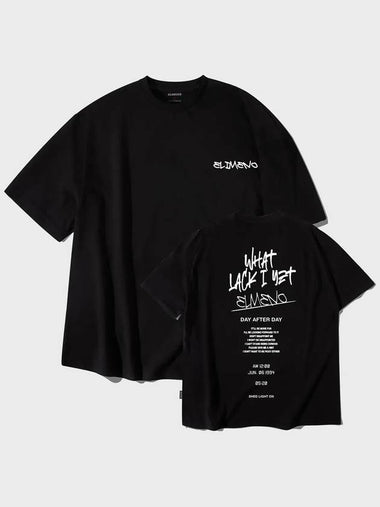 EL Street Artwork Oversized Fit Short Sleeve T-Shirt Black - ELIMENO - BALAAN 1