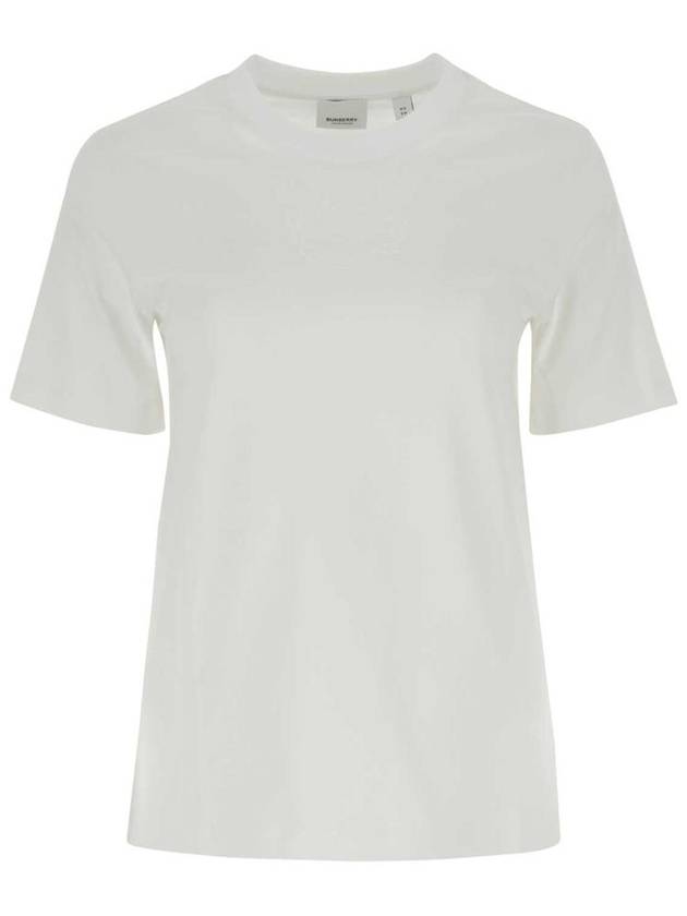 Women's Embroidered Oak Leaf Crest Cotton Short Sleeve T-Shirt White - BURBERRY - BALAAN 2