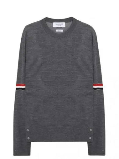 RWB arm banding jersey stitch fine merino wool knit - THOM BROWNE - BALAAN 1