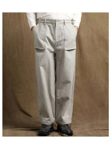 Parachute Wool Straight Pants Grey - TEN C - BALAAN 1