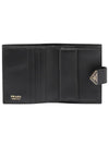 Wallet Saffiano Smooth Leather Half Wallet Black - PRADA - BALAAN 8