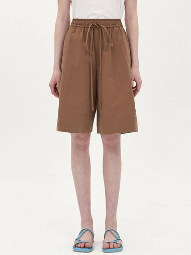 crease cotton string short_brown - JUN BY JUN K - BALAAN 1