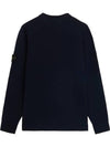 Compass Badge Wool Knit Top Navy - STONE ISLAND - BALAAN 3