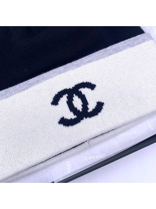 season CC logo cashmere beanie black white aaa629 - CHANEL - BALAAN 3