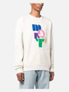 Mahony Cotton Sweatshirt Ivory - ISABEL MARANT - BALAAN 4