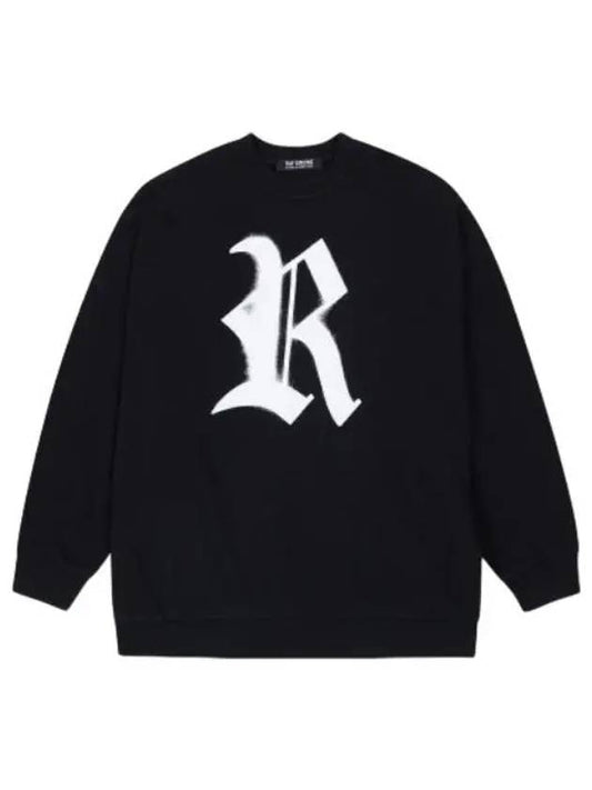 Logo printed sweatshirt black t shirt - RAF SIMONS - BALAAN 1