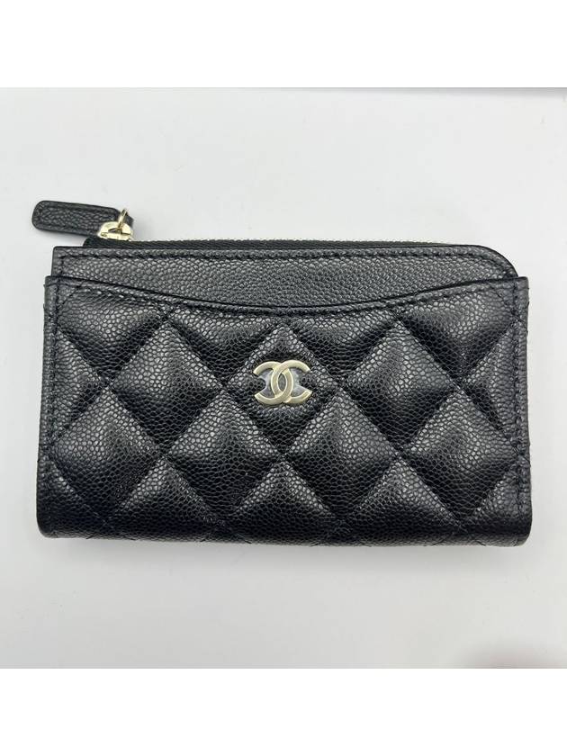 Women s zipper card wallet holder black caviar coin purse AP3179 - CHANEL - BALAAN 2