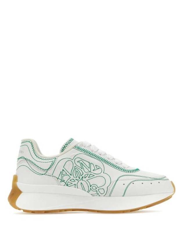 Sprint Runner Low Top Sneakers White Green - ALEXANDER MCQUEEN - BALAAN 2