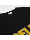 Loose T Shirt Cotton Jersey Black Golden Yellow Off - CELINE - BALAAN 2