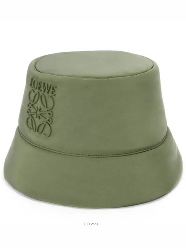 Puffer Nylon Bucket Hat Khaki - LOEWE - BALAAN 3