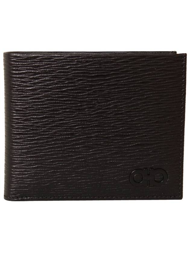 Gancini Half Wallet Black - SALVATORE FERRAGAMO - BALAAN 2