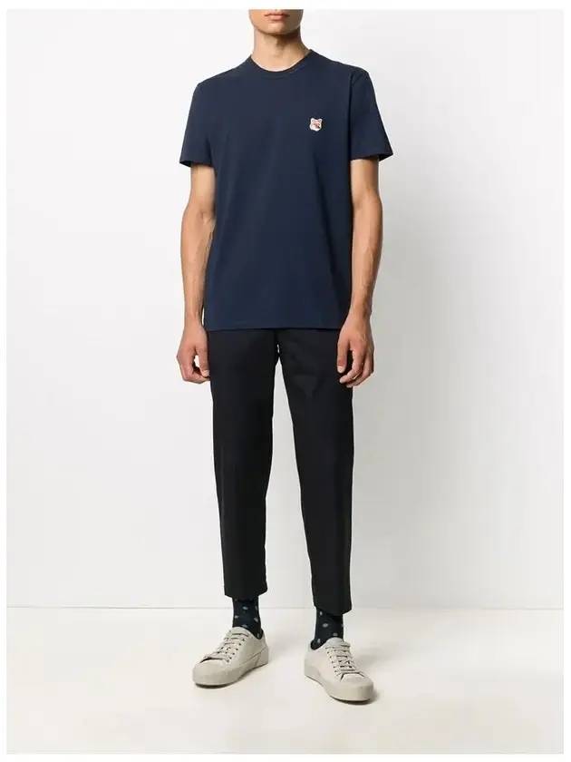 Fox Head Patch Classic Short Sleeve T-Shirt Navy - MAISON KITSUNE - BALAAN 4