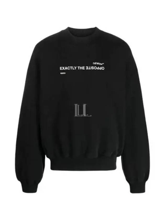 Slogan Print Sweatshirt Black - OFF WHITE - BALAAN 2