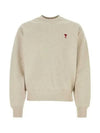 Small Heart Logo Sweatshirt Beige - AMI - BALAAN 2