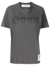 Reverse Logo Print Cotton Short Sleeve T-Shirt Grey - GOLDEN GOOSE - BALAAN 3